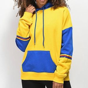 Zine Wesley Yellow & Blue Colorblock Hoodie